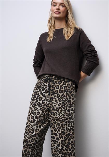 Zebra Wide Leg Hose black