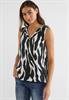 Zebraprint Blusentop black