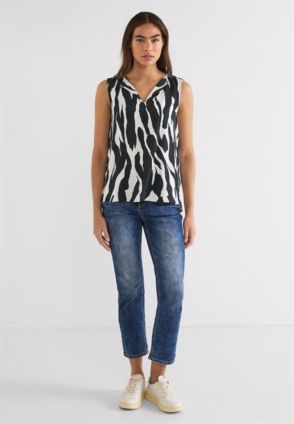 Zebraprint Blusentop black