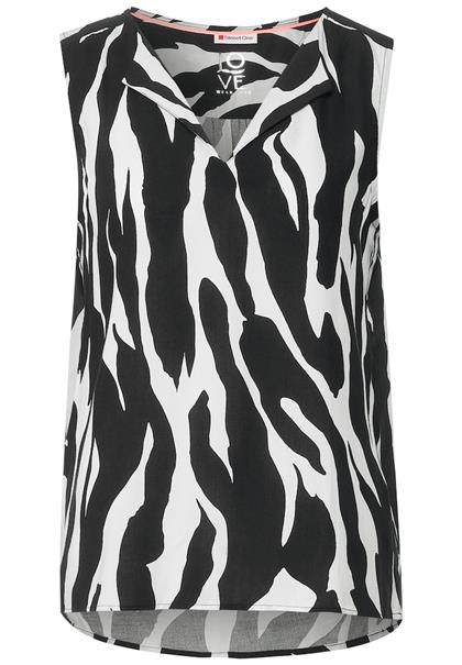 Zebraprint Blusentop black