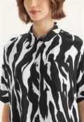 Zebraprint Longbluse black