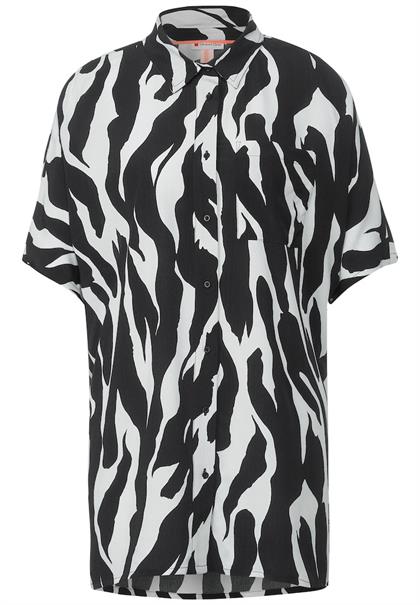 Zebraprint Longbluse black