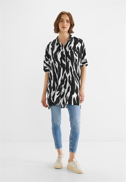 Zebraprint Longbluse black