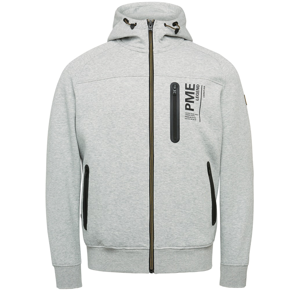 PME Legend Herren Sweatshirt Zip jacket interlock sweat grey melee bequem online kaufen bei Tara M