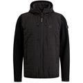 Zip jacket knit look mix black