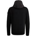 Zip jacket knit look mix black