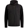 Zip jacket knit look mix black
