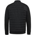 Zip jacket ottoman mixed padded nylon black
