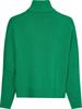 ZIP-UP HIGH-NK SWEATER primary green