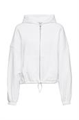 Zipper-Hoodie mit Kordelzug white