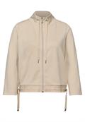 Zipper Jacke cotton beige