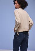Zipper Jacke cotton beige
