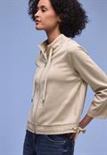 Zipper Jacke cotton beige