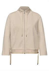 Zipper Jacke cotton beige