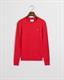 Zopfstrick Rundhalspullover aus Stretch-Baumwolle bright red