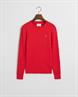 Zopfstrick Rundhalspullover aus Stretch-Baumwolle bright red