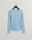 Zopfstrick Rundhalspullover aus Stretch-Baumwolle dove blue