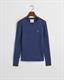 Zopfstrick Rundhalspullover aus Stretch-Baumwolle dusty navy