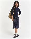 Zopfstrick Rundhalspullover aus Stretch-Baumwolle evening blue