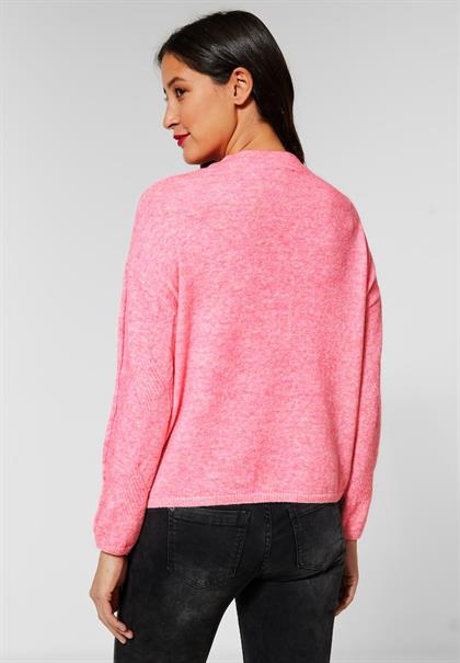 Zopfstrickpullover winter rose melange