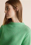 Zweifarbiger Pullover light spring green