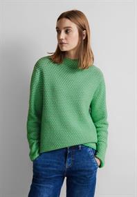 Zweifarbiger Pullover light spring green