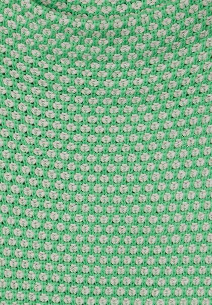 Zweifarbiger Pullover light spring green