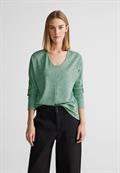 Zweifarbiges Langarmshirt fresh spring green melange