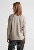 Zweifarbiges Langarmshirt spring sand melange