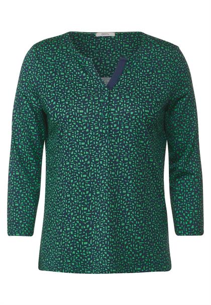 Zweifarbiges Tunikashirt celery green