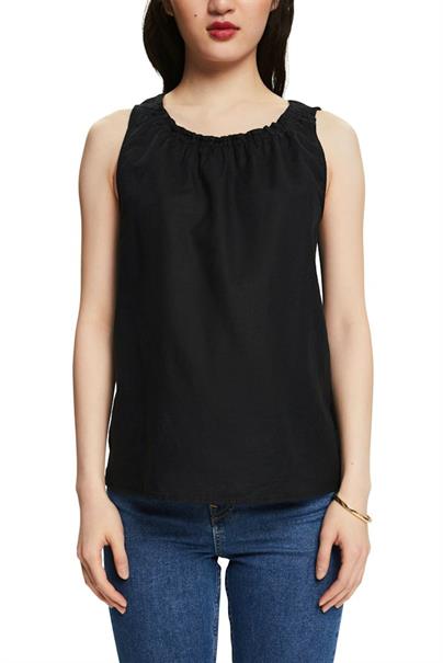 Ärmellose Smokbluse black