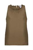 Ärmellose Smokbluse khaki green