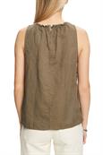 Ärmellose Smokbluse khaki green
