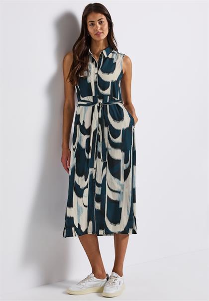 Ärmelloses Blusenkleid tide blue
