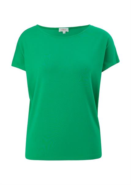 Ärmelloses T-Shirt aus Viskosestretch grün1