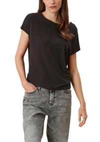 Ärmelloses T-Shirt aus Viskosestretch schwarz