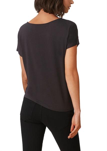 Ärmelloses T-Shirt aus Viskosestretch schwarz
