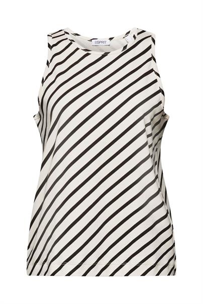 Ärmelloses T-Shirt im Streifenlook cream beige 3
