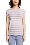 Ärmelloses T-Shirt im Streifenlook lavender