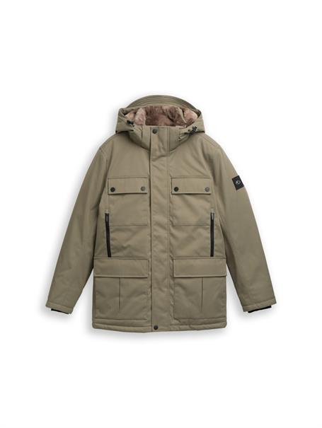 Übergangsjacke mit aufgesetzten Taschen smokey olive green