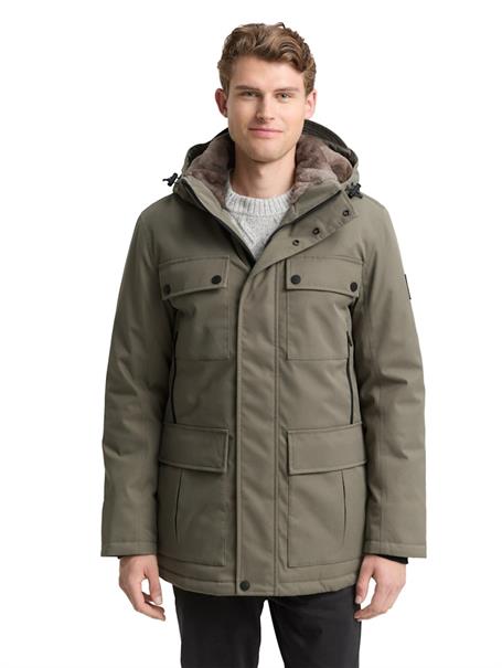Übergangsjacke mit aufgesetzten Taschen smokey olive green
